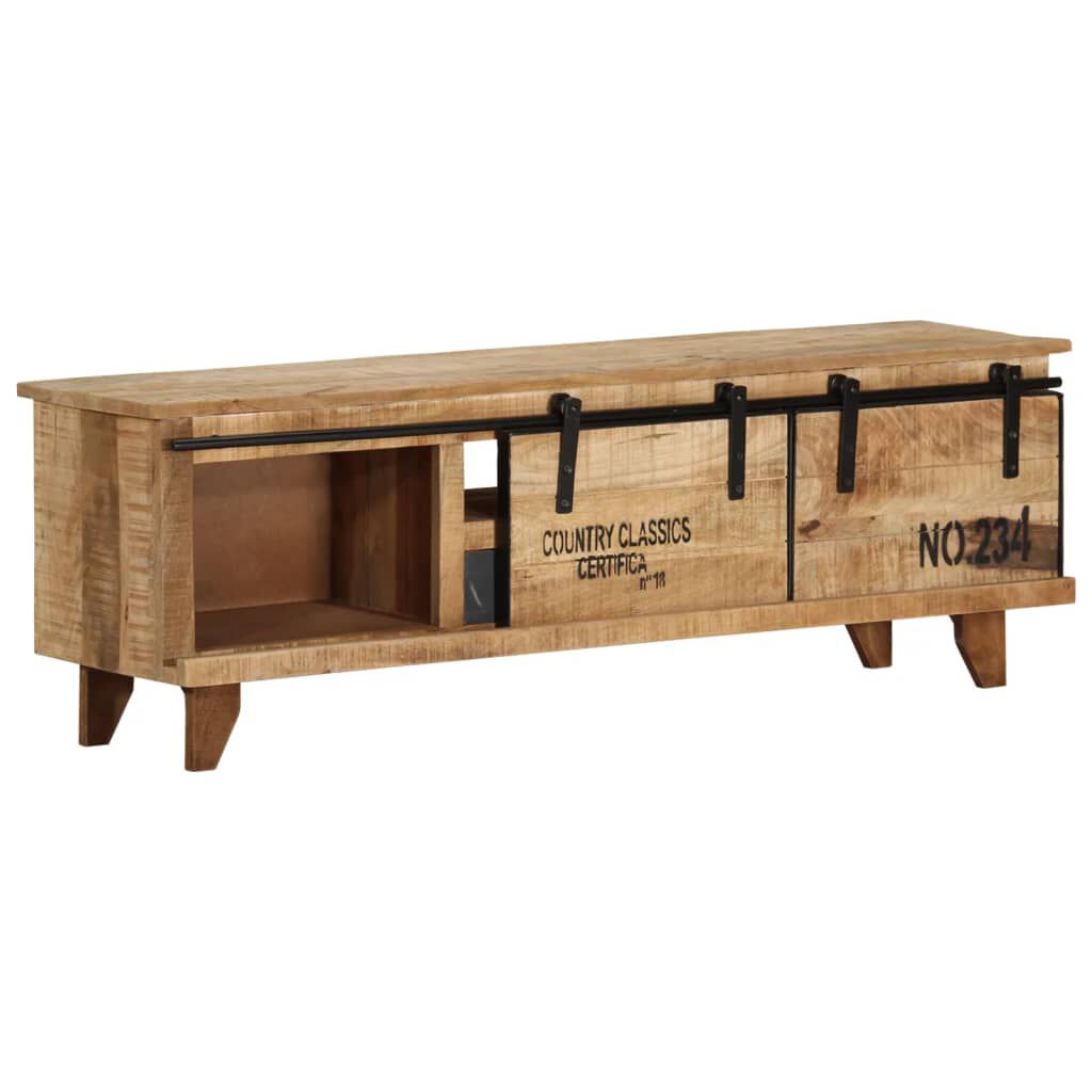 vidaXL Έπιπλο Τηλεόρασης 120 x 30 x 40 εκ. από Μασίφ Ξύλο Μάνγκο