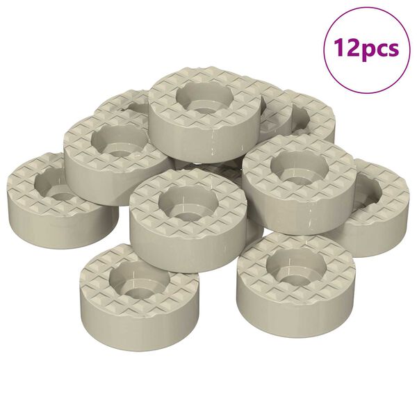 vidaXL &Pi;&rho;&omicron;&sigma;&tau;ά&tau;&epsilon;&sigmaf; &pi;&omicron;&delta;&iota;&omicron;ύ &kappa;&alpha;&rho;έ&kappa;&lambda;&alpha;&sigmaf; 12 pcs &Delta;&iota;&alpha;&phi;&alpha;&nu;έ&sigmaf; &Oslash; 15 x 16 mm PVC