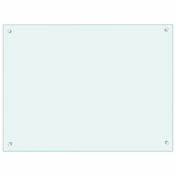 vidaXL Πλάτες Κουζίνας 2 τεμ. Λευκές 80x60 εκ. από Ψημένο Γυαλί