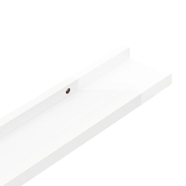 vidaXL Ράφια Τοίχου 4 τεμ. Γυαλιστερό Λευκό 115 x 9 x 3 εκ.