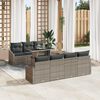 vidaXL Σετ Καναπέ Κήπου με αποθήκευση 8 pcs Γκρι Πολυ ράταν