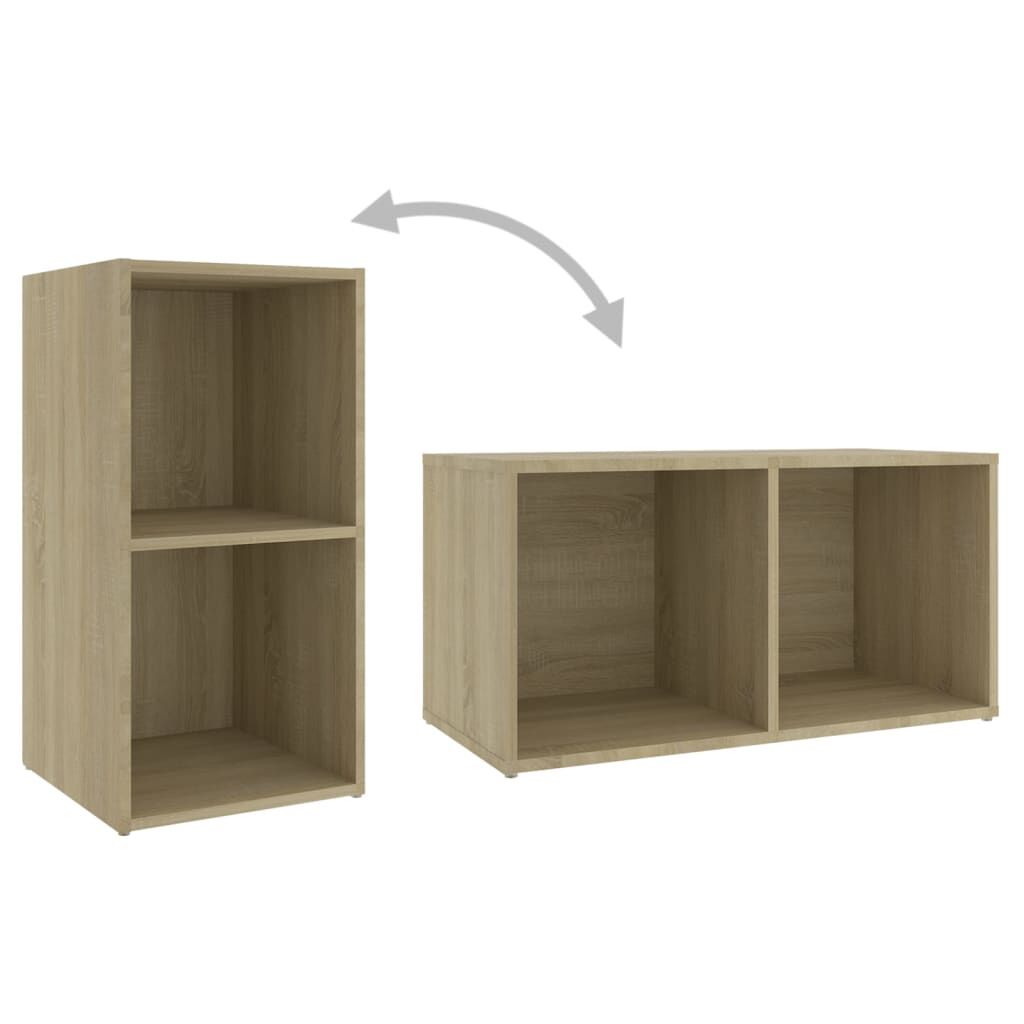 vidaXL Έπιπλα Τηλεόρασης 2 τεμ Sonoma Δρυς 72x35x36,5εκ Επεξ. Ξύλο