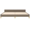 vidaXL Σκελετός Κρεβατιού Χωρίς Στρώμα Taupe 200x200 εκ.Υφασμάτινο