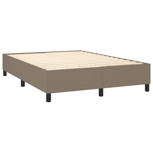 vidaXL &Kappa;&rho;&epsilon;&beta;ά&tau;&iota; Boxspring &mu;&epsilon; &Sigma;&tau;&rho;ώ&mu;&alpha; Taupe 140x190 &epsilon;&kappa;. &Upsilon;&phi;&alpha;&sigma;&mu;ά&tau;&iota;&nu;&omicron;
