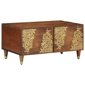 vidaXL Τραπεζάκι σαλονιού καφέ μελί 80 x 50 x 40 cm Μασίφ ξύλο μάνγκο