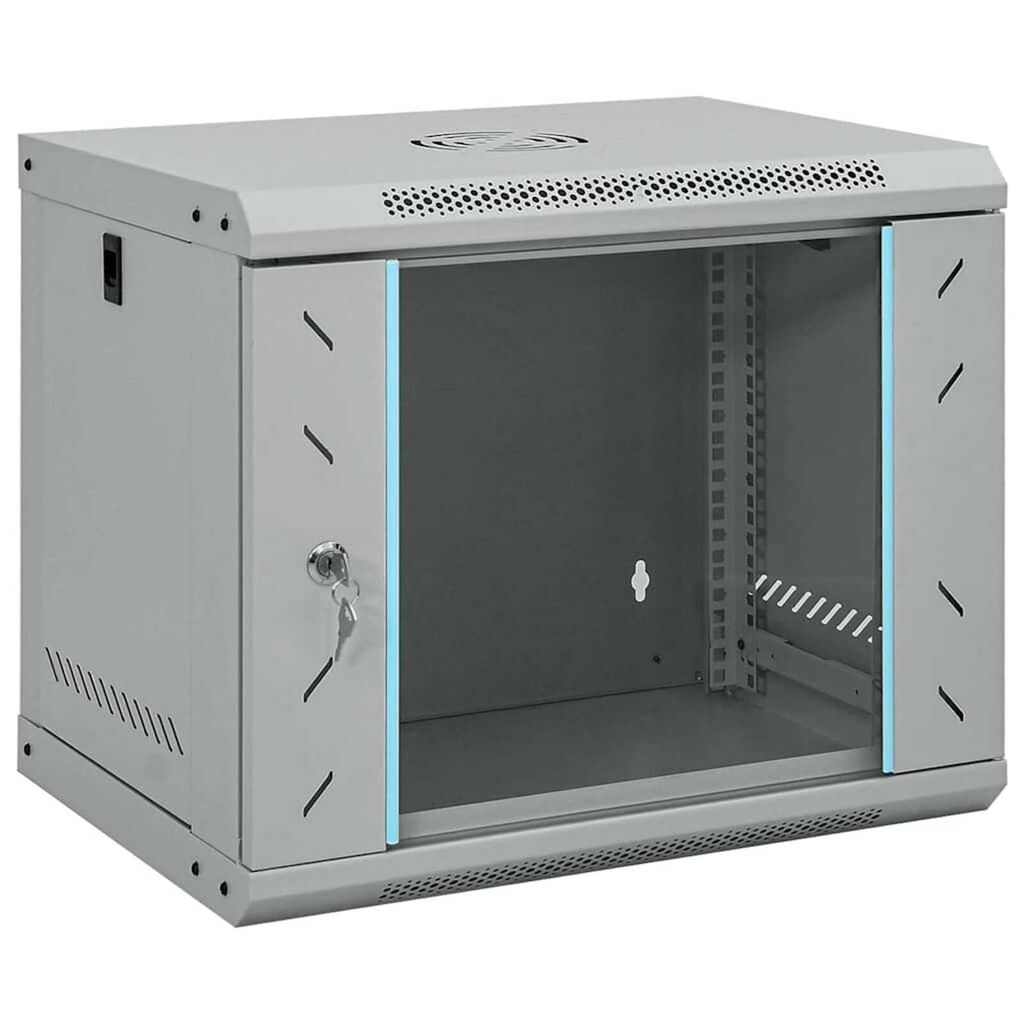 vidaXL Ντουλάπα δικτύου με αποθήκευση Γκρι 53 x 45 x 45 εκ Ατσάλι