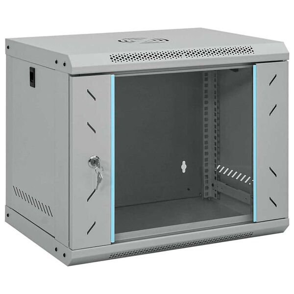 vidaXL Ντουλάπα δικτύου με αποθήκευση Γκρι 53 x 45 x 45 εκ Ατσάλι