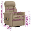 vidaXL Πολυθρόνα Μασάζ με Ανύψωση Ανοιχτό Γκρι από Ύφασμα Μικροϊνών