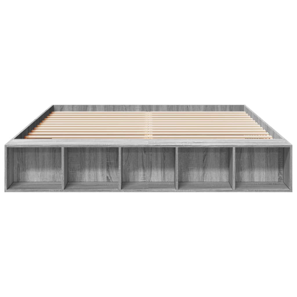 vidaXL Πλαίσιο Κρεβατιού Γκρι Sonoma 180x200 εκ. Επεξεργασμένο Ξύλο