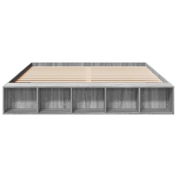 vidaXL Πλαίσιο Κρεβατιού Γκρι Sonoma 180x200 εκ. Επεξεργασμένο Ξύλο