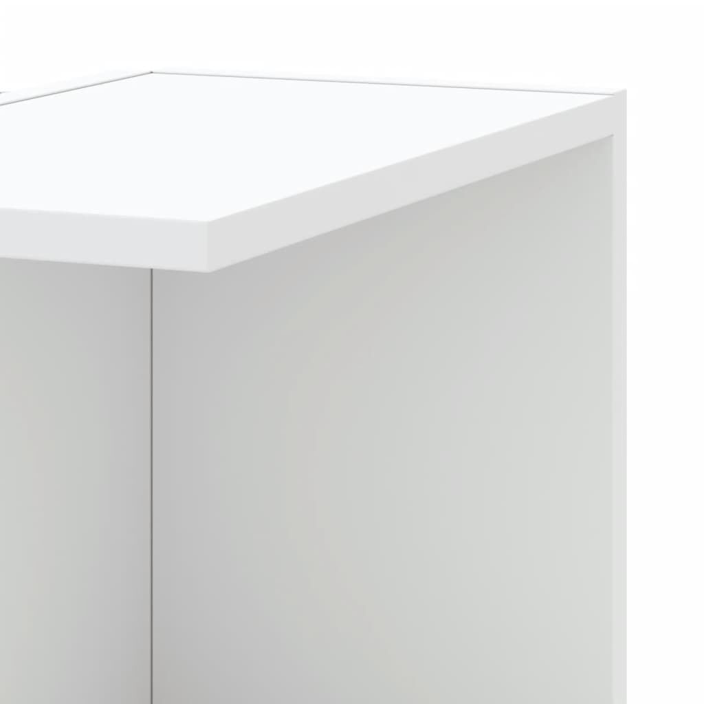 vidaXL Γωνιακή Ραφιέρα Τοίχου Λευκή 36,5x36,5x140 εκ. Επεξ. Ξύλο