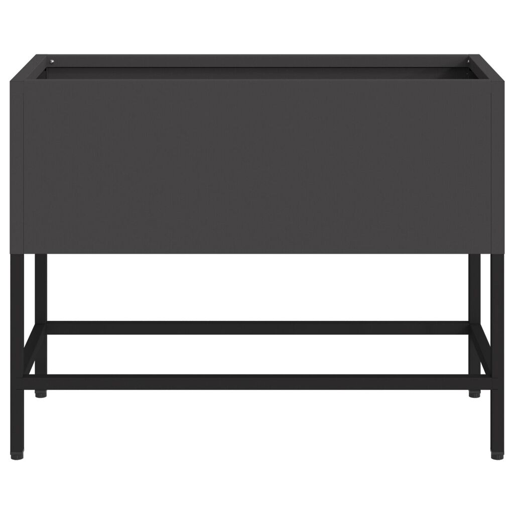 vidaXL Ανανεώσιμος Κήπος Υψηλής Διέλευσης 60x26x45 εκ Μαύρο Ατσάλι