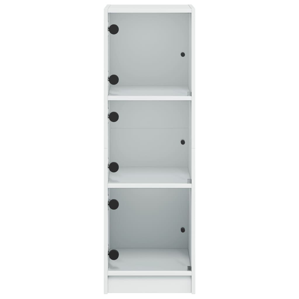 vidaXL Ντουλάπι Λευκό 35 x 37 x 109 εκ. με Γυάλινες Πόρτες