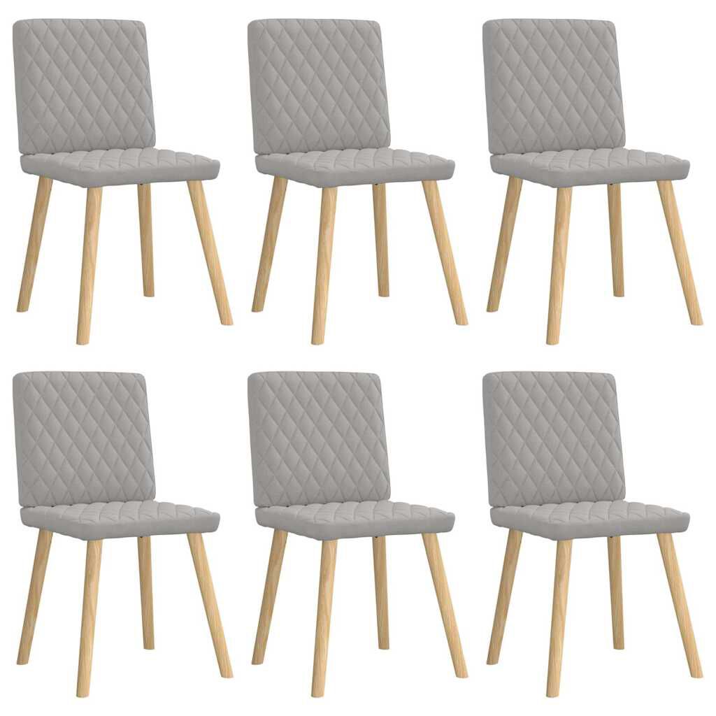 vidaXL Καρέκλες τραπεζαρίας 6 τεμ Cloud Grey Fabric