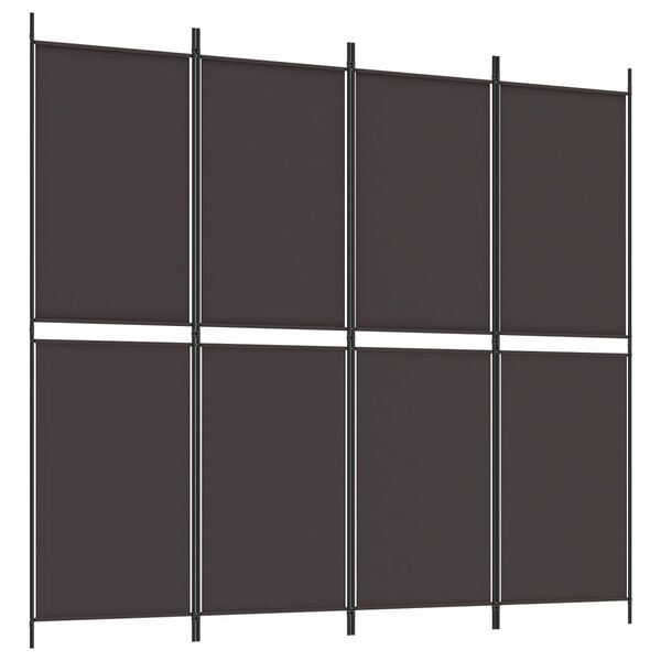 vidaXL Διαχωριστικό Δωματίου με 4 Πάνελ Καφέ 200x180 εκ. από Ύφασμα