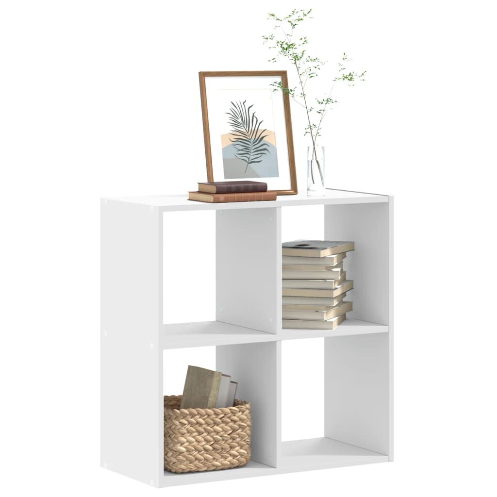 vidaXL Βιβλιοθήκη Λευκή 68,5x32x68,5 εκ. από Επεξεργασμένο Ξύλο