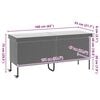 vidaXL Κουτί Αποθήκευσης Κήπου με Ρόδες 160x55x75 εκ. Συνθετικό Ρατάν