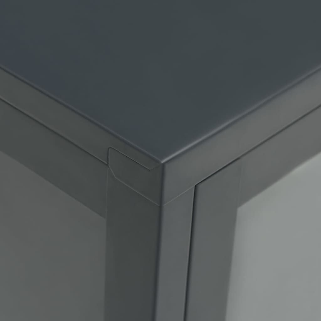 vidaXL Μπουφές Ανθρακί 105 x 35 x 70 εκ. από Ατσάλι και Γυαλί