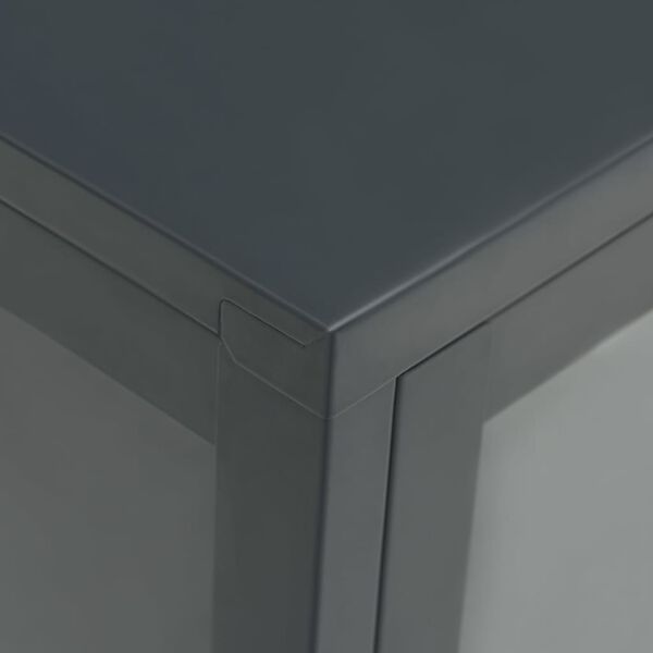 vidaXL Μπουφές Ανθρακί 105 x 35 x 70 εκ. από Ατσάλι και Γυαλί