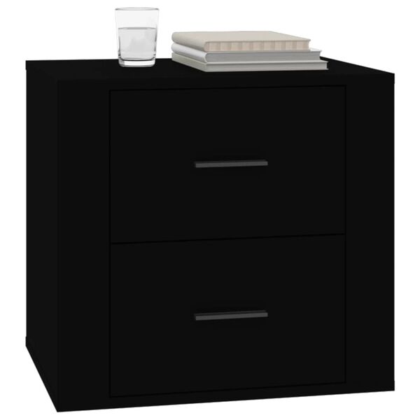 vidaXL Κομοδίνο Μαύρο 50 x 39 x 47 εκ.