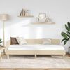 vidaXL Κρεβάτι Γωνίας με κεφαλάρι Κρεμ 80 x 200 cm ύφασμα