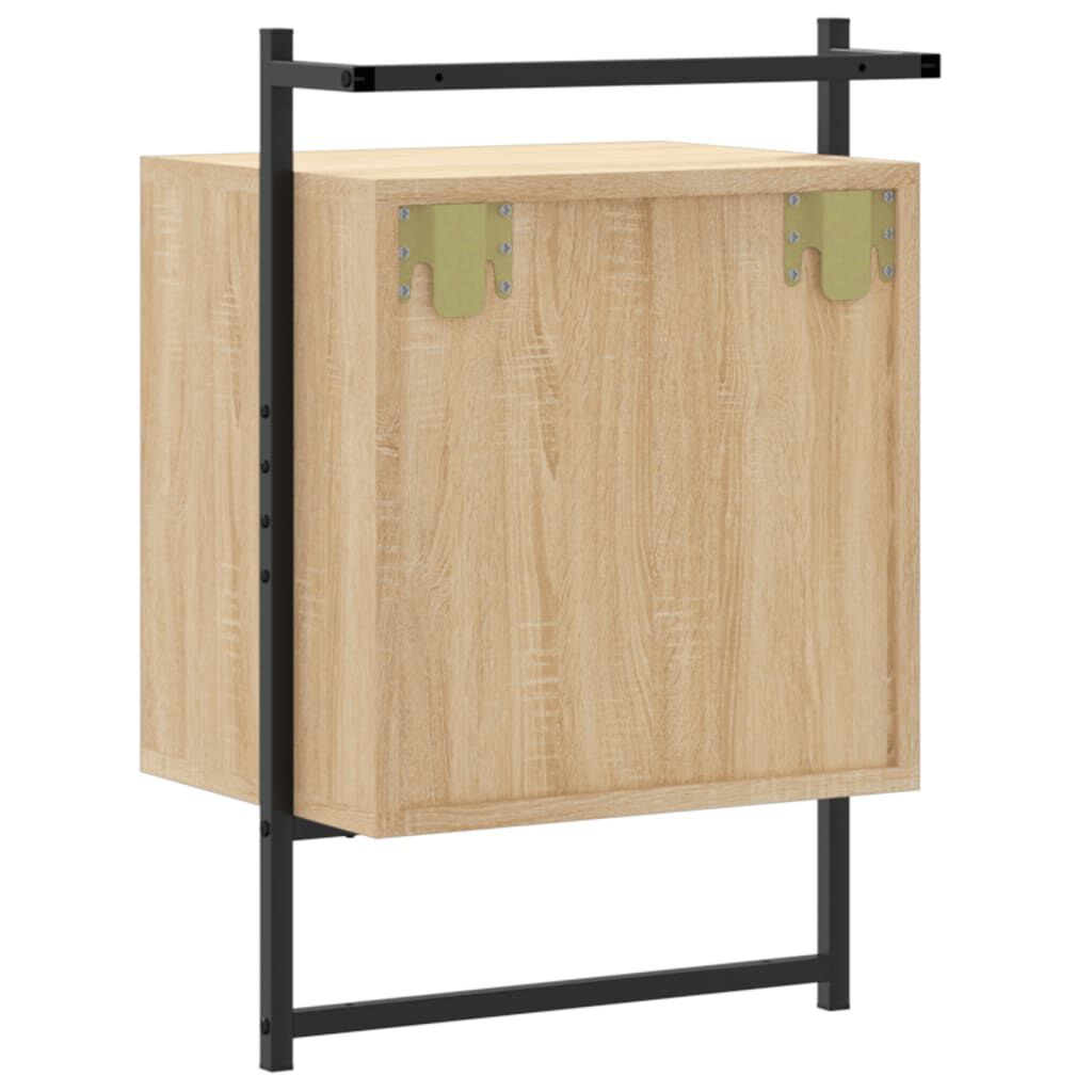 vidaXL Κομοδίνο Επιτοίχιο Sonoma Δρυς 40x30x61 εκ. από Επεξεργ. Ξύλο