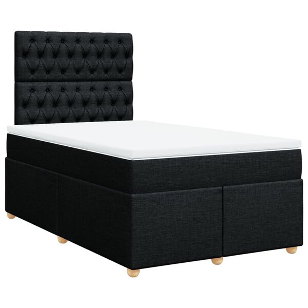 vidaXL &Kappa;&rho;&epsilon;&beta;ά&tau;&iota; Boxspring &mu;&epsilon; &Sigma;&tau;&rho;ώ&mu;&alpha; &Mu;&alpha;ύ&rho;&omicron; 120x190 &epsilon;&kappa;. &Upsilon;&phi;&alpha;&sigma;&mu;ά&tau;&iota;&nu;&omicron;