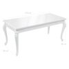 vidaXL Τραπεζαρία Γυαλιστερή Λευκή 179 x 89 x 81 εκ.