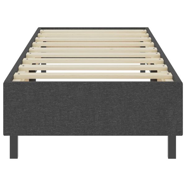 vidaXL Κρεβάτι Boxspring Σκούρο Γκρι 80 x 200 εκ. Υφασμάτινο