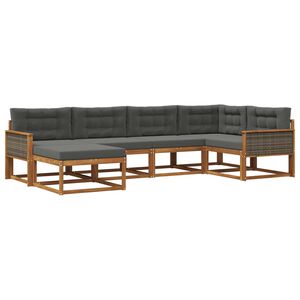 vidaXL &Sigma;&epsilon;&iota;&rho;ά &Kappa;&alpha;&nu;&alpha;&pi;έ &Epsilon;&xi;&omega;&tau;&epsilon;&rho;&iota;&kappa;&omicron;ύ &mu;&epsilon; &mu;&alpha;&xi;&iota;&lambda;ά&rho;&iota; 6 pcs &Phi;&upsilon;&sigma;&iota;&kappa;ό &kappa;&alpha;&iota; &Alpha;&nu;&theta;&rho;&alpha;&kappa;ί