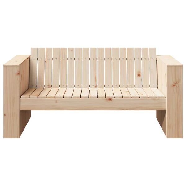 vidaXL Καναπές Κήπου Καφέ 134 x 60 x 62 cm Μασίφ ξύλο πεύκου