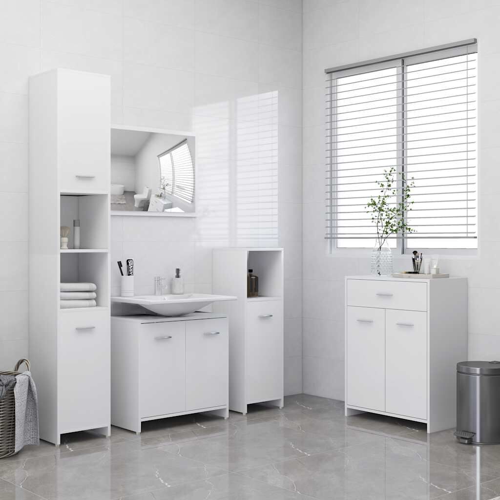 vidaXL Ντουλάπι Μπάνιου Λευκό 60 x 33 x 80 εκ. από Επεξ. Ξύλο