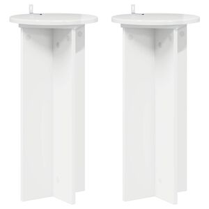 vidaXL &Beta;ά&sigma;&eta; &phi;&upsilon;&tau;ώ&nu; 2 pcs &Gamma;&upsilon;&alpha;&lambda;&iota;&sigma;&tau;&epsilon;&rho;ό &Lambda;&epsilon;&upsilon;&kappa;ό 29,5 x 29,5 x 60 &epsilon;&kappa;.
