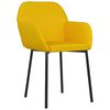 vidaXL Καρέκλες Τραπεζαρίας 2 τεμ. Κίτρινες Βελούδινες