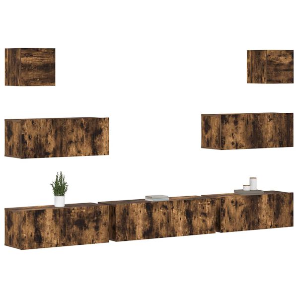 vidaXL &Sigma;&epsilon;&tau; &Epsilon;&pi;ί&pi;&lambda;&omega;&nu; &Tau;&eta;&lambda;&epsilon;ό&rho;&alpha;&sigma;&eta;&sigmaf; 7 &Tau;&epsilon;&mu;&alpha;&chi;ί&omega;&nu; &Kappa;&alpha;&pi;&nu;&iota;&sigma;&tau;ή &delta;&rho;&upsilon;&sigmaf; &Epsilon;&pi;&epsilon;&xi;. &Xi;ύ&lambda;&omicron;