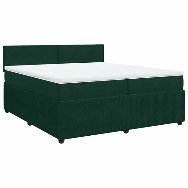 vidaXL &Kappa;&rho;&epsilon;&beta;ά&tau;&iota; Boxspring &mu;&epsilon; &Sigma;&tau;&rho;ώ&mu;&alpha; &Sigma;&kappa;&omicron;ύ&rho;&omicron; &Pi;&rho;ά&sigma;&iota;&nu;&omicron; 200x200&epsilon;&kappa;. &Beta;&epsilon;&lambda;&omicron;ύ&delta;&iota;&nu;&omicron;
