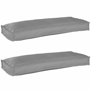 vidaXL Σετ Μαξιλαριών Πάγου 2 pcs Γκρι 100 x 40 x 8 εκ Ύφασμα Oxford