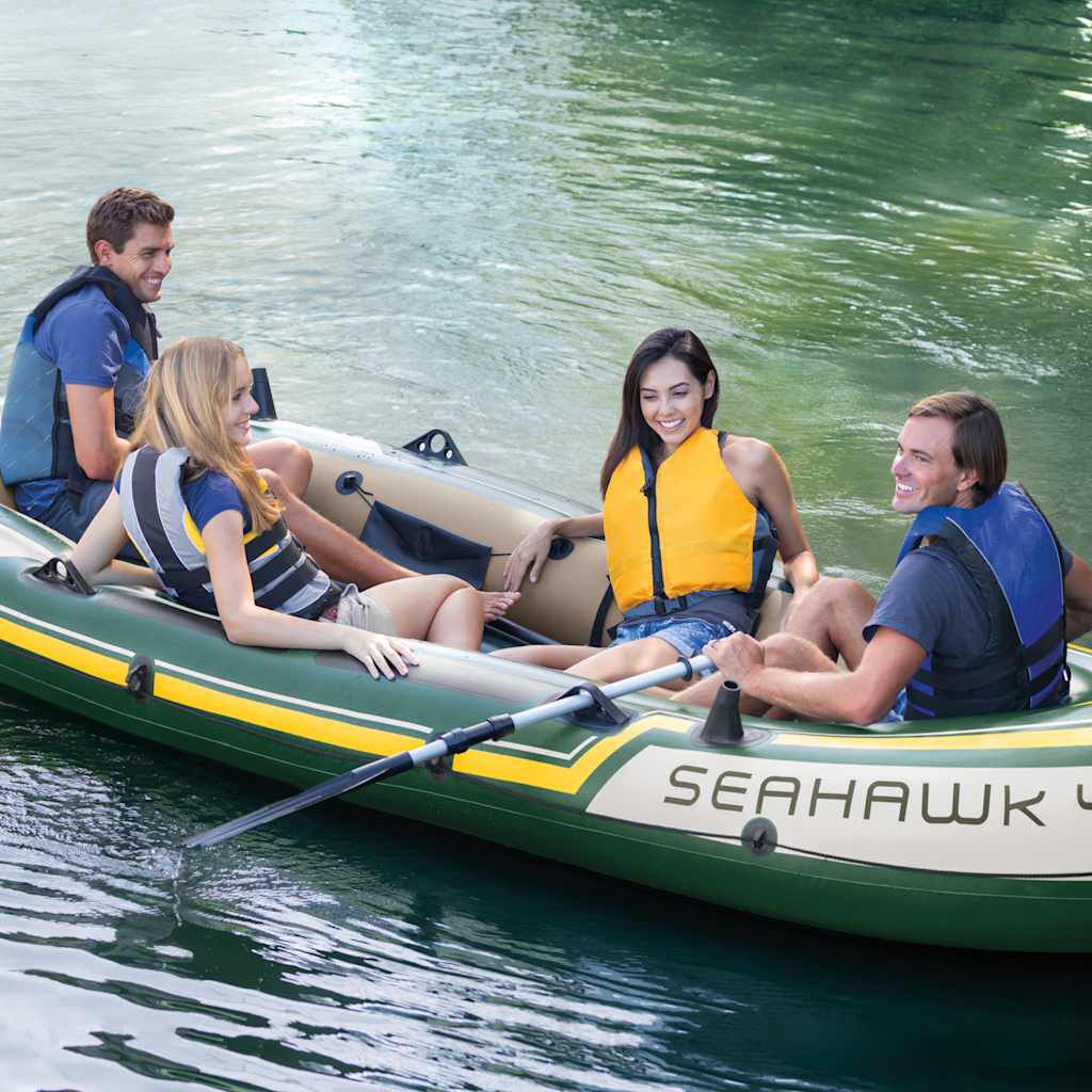 Intex Σετ Φουσκωτής Βάρκας Seahawk 4 με Κουπιά & Τρόμπα 68351NP