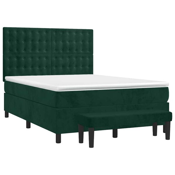 vidaXL &Kappa;&rho;&epsilon;&beta;ά&tau;&iota; Boxspring &mu;&epsilon; &Sigma;&tau;&rho;ώ&mu;&alpha; &Sigma;&kappa;&omicron;ύ&rho;&omicron; &Pi;&rho;ά&sigma;&iota;&nu;&omicron; 140x200&epsilon;&kappa;. &Beta;&epsilon;&lambda;&omicron;ύ&delta;&iota;&nu;&omicron;
