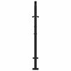 vidaXL Πύλη κήπου Μαύρη 105x106 cm Ατσάλινη φλόγα σχεδιασμού