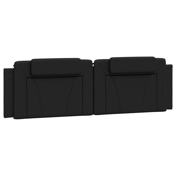 vidaXL Κρεβάτι με Στρώμα Μαύρο 180x200 εκ. από Συνθετικό δέρμα