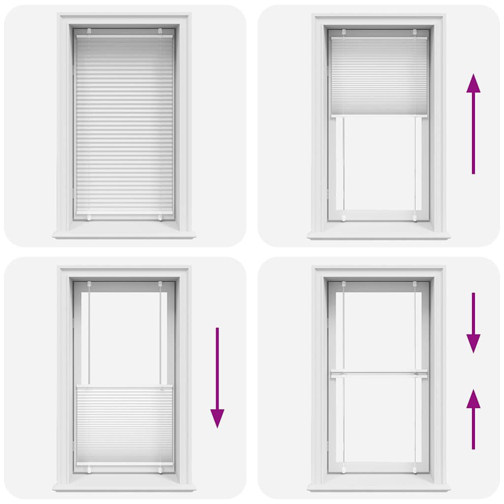 vidaXL Πλισέ περσίδα Λευκό 75x100 cm Πλάτος υφάσματος 74,4 cm