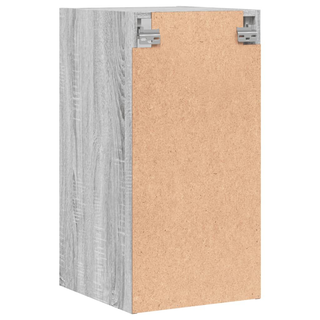 vidaXL Ντουλάπι Τοίχου Sonoma Γκρι 35x37x68,5 εκ. με Γυάλινες Πόρτες
