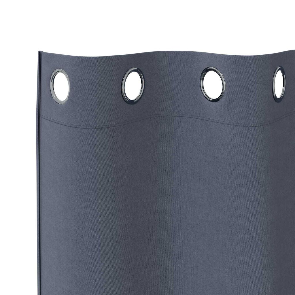 vidaXL Κουρτίνες με κουρτίνες 2 pcs Ανθρακί 245 x 140 εκ. Πολυεστέρας