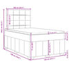 vidaXL Κρεβάτι Boxspring με Στρώμα Κρεμ 120x190 εκ. Υφασμάτινο