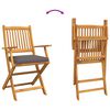 vidaXL Πτυσσόμενη Καρέκλα με μαξιλάρι 6 pcs Γκρι 49 x 57.5 x 92εκ