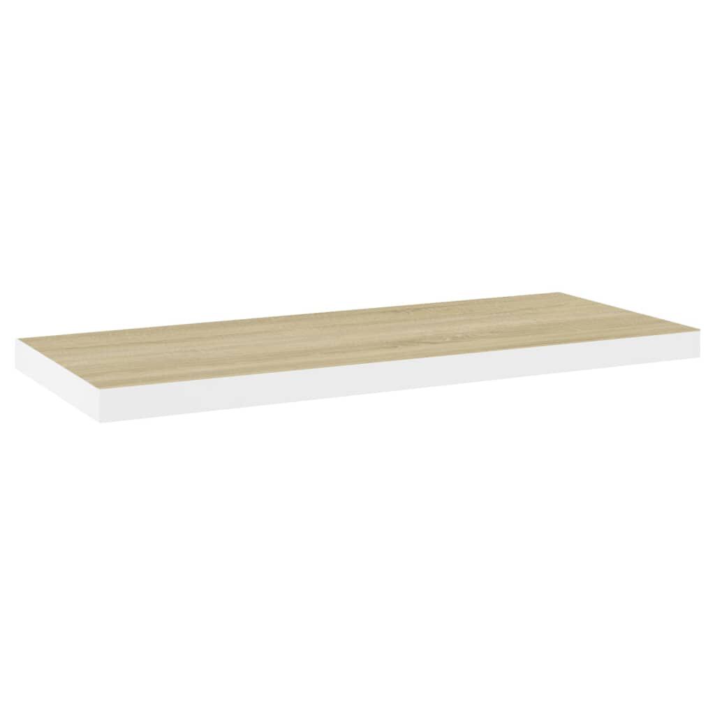 vidaXL Ράφια Τοίχου 4 τεμ. Δρυς/Λευκό 80x23,5x3,8 εκ. MDF