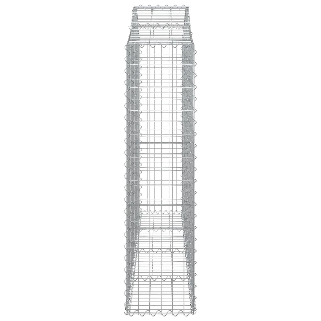 vidaXL Συρματοκιβώτια Τοξωτά 15 τεμ. 200x30x120/140 εκ. Γαλβαν. Ατσάλι