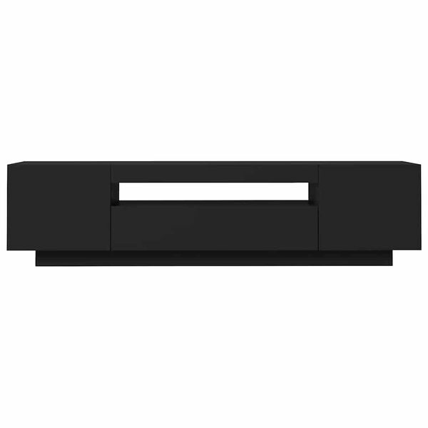 vidaXL Έπιπλο Τηλεόρασης με LED Μαύρο 160x35x40 εκ.