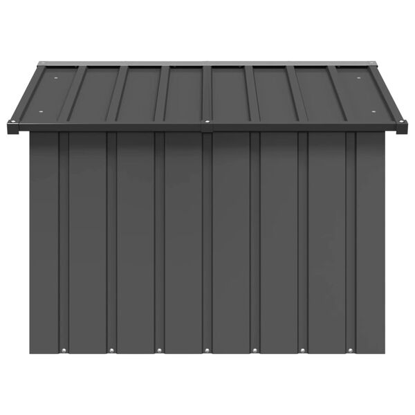vidaXL Σπιτάκι Σκύλου Ανθρακί 116,5x103x81,5 εκ. Γαλβανισμένο Ατσάλι
